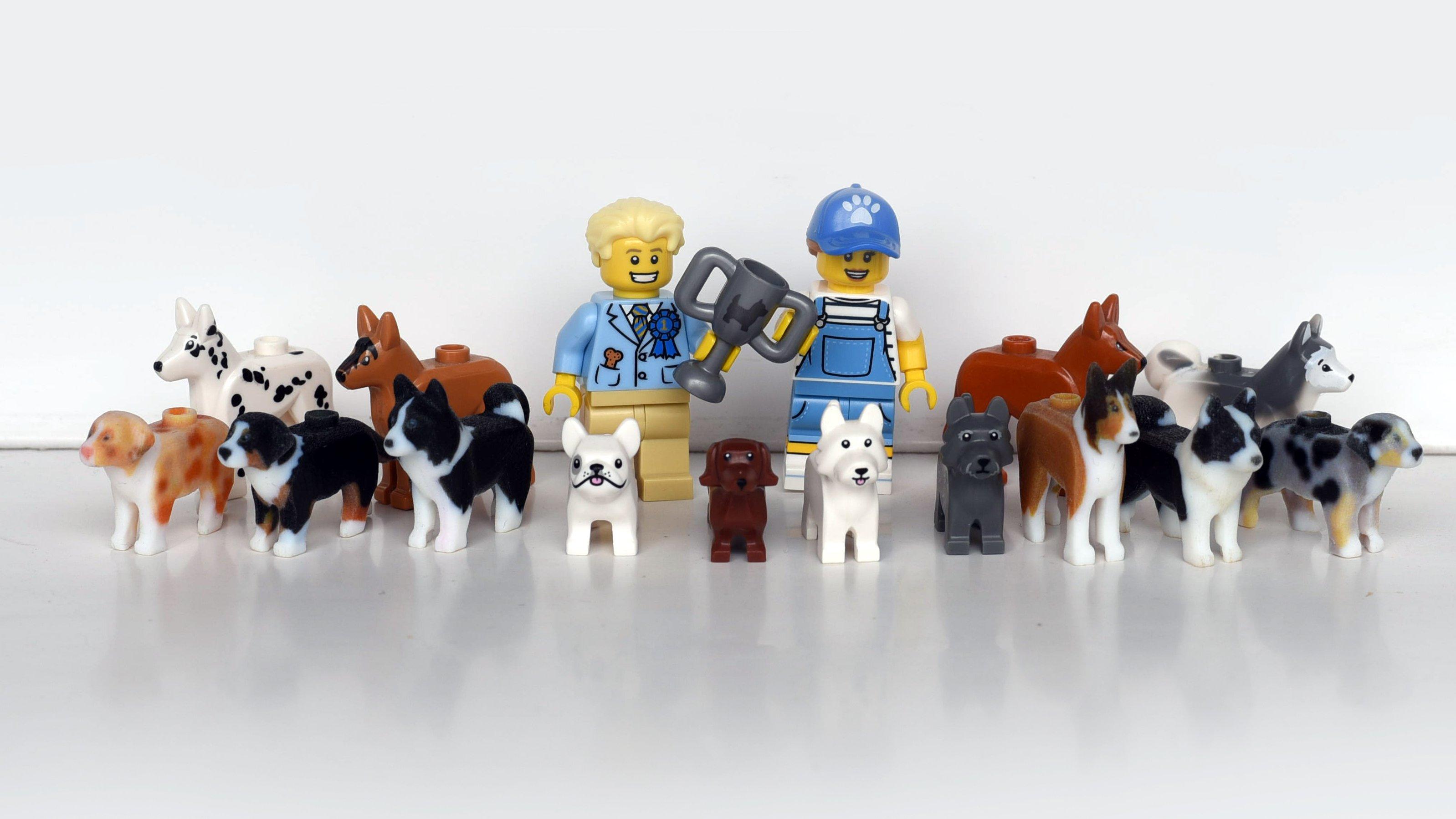 LEGO emberek, kutyákkal